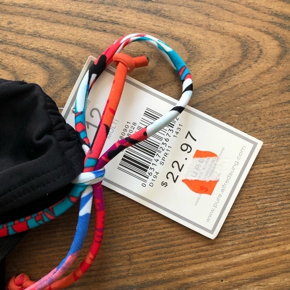 🎄 Pure Alfred Sung bikini bottoms  black 12 NWT - Picture 3 of 7